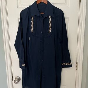 Mi Golondrina dark navy dress